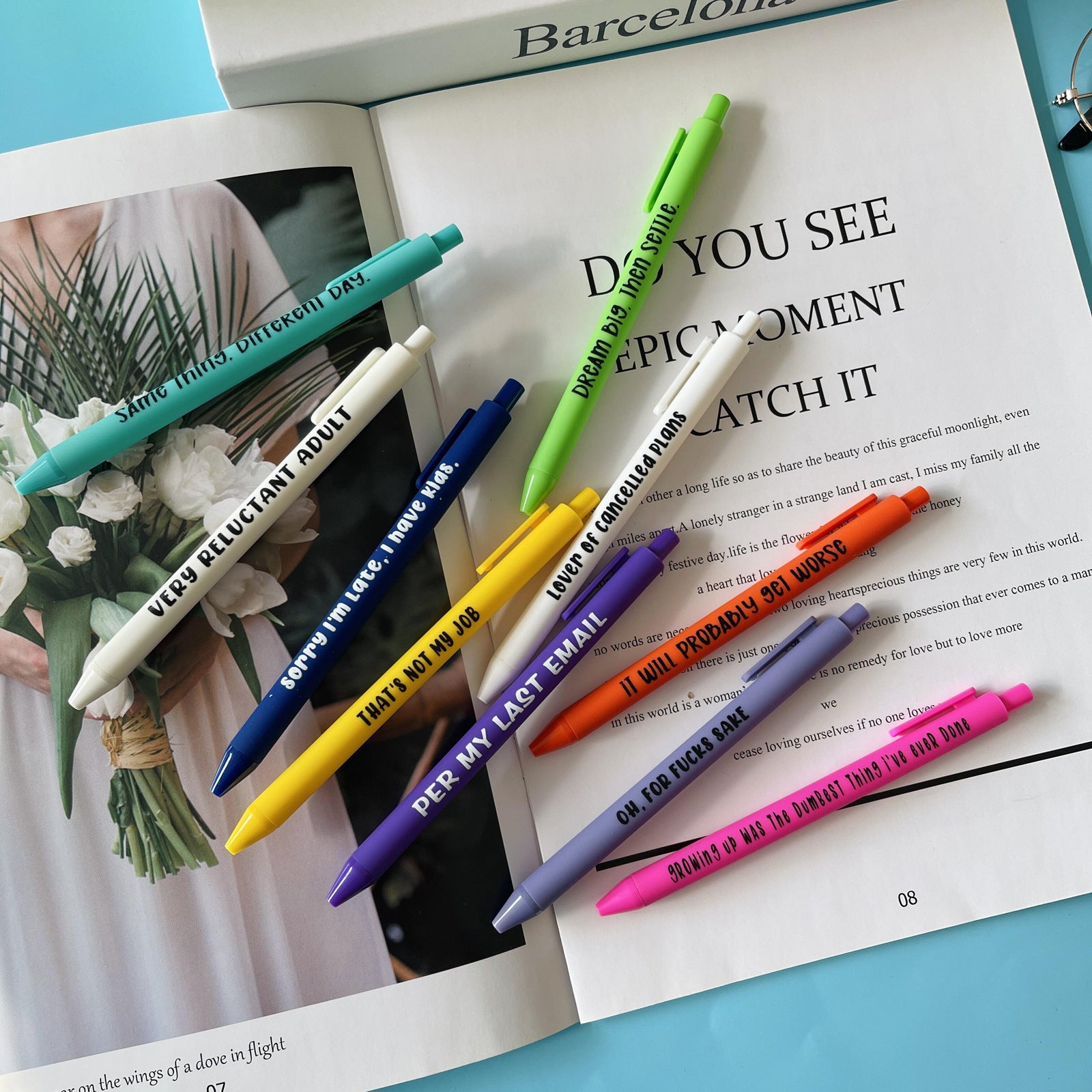 Wholesale Interesting Pens with Dirty Language, Press Plastic Ballpoint Pens